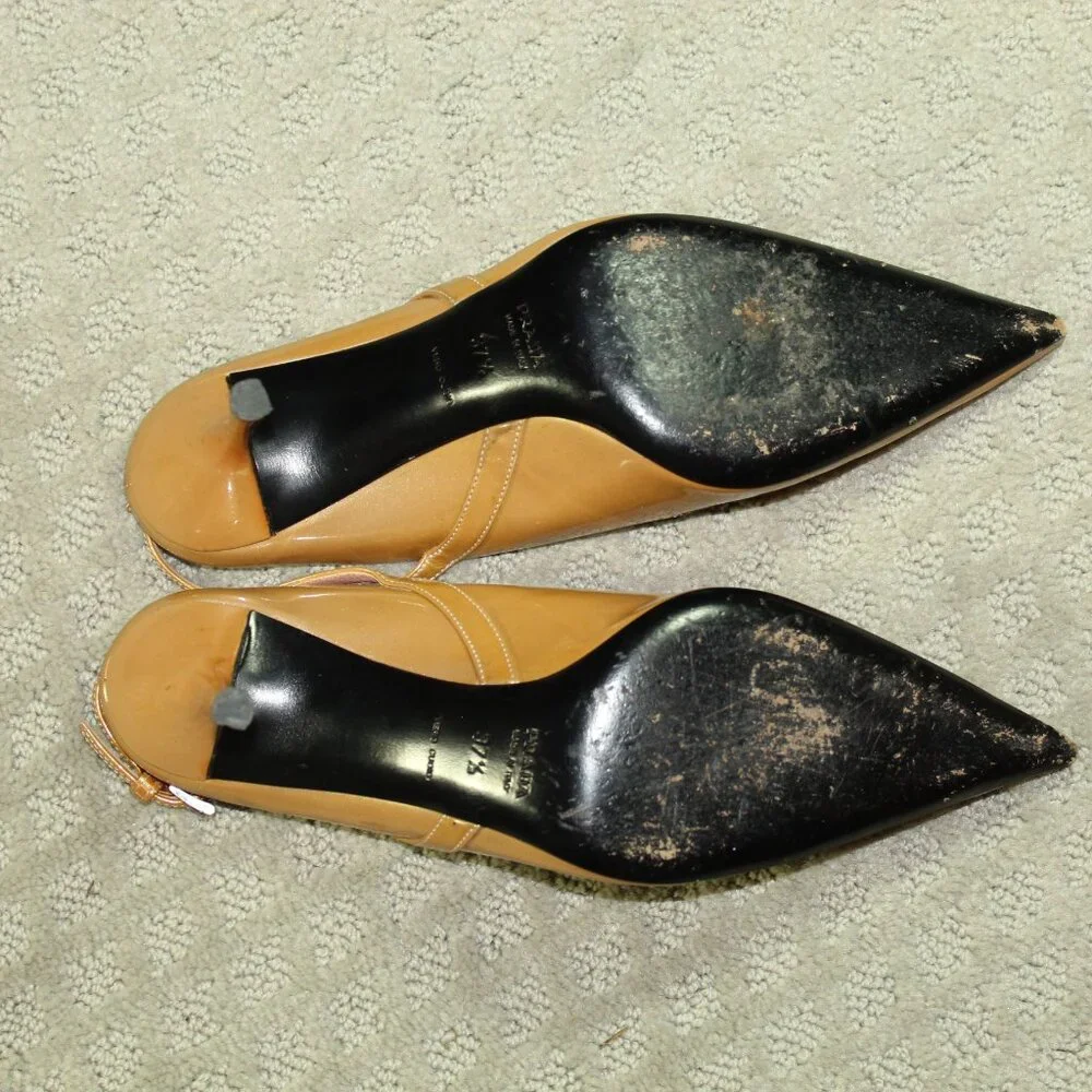 Prada Women's Size 7 / 37.5 Gold Patent Leather 3